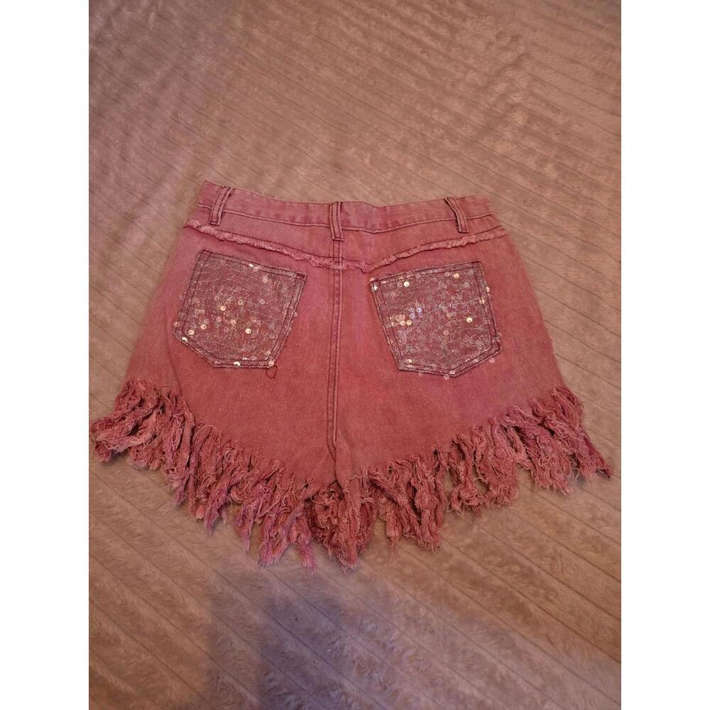 POL denim sequin shorts - Picture 2 of 3